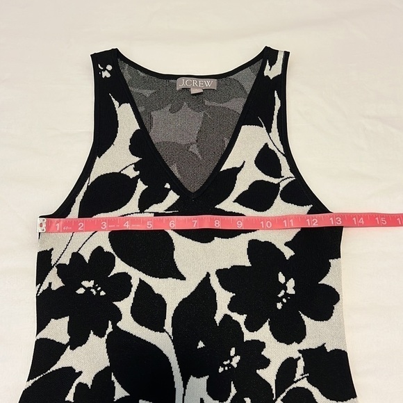 J. Crew Sleeveless Sweater Mini Dress in Floral Jacquard Size Small - Picture 11 of 15